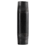 Black Welded Nipple, 1" x 2"